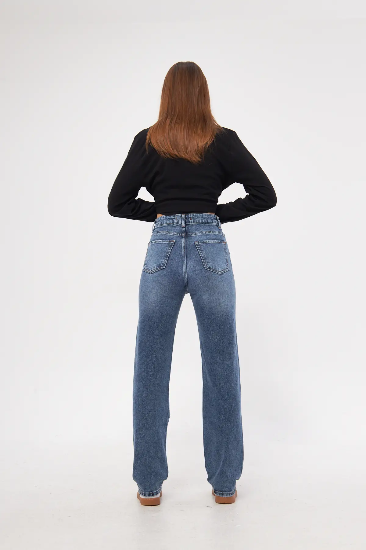 Straight Kadın Kot Pantolon Tint Mavi 1216-201