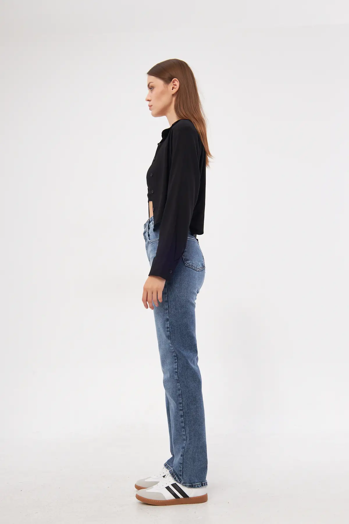 Straight Kadın Kot Pantolon Tint Mavi 1216-201