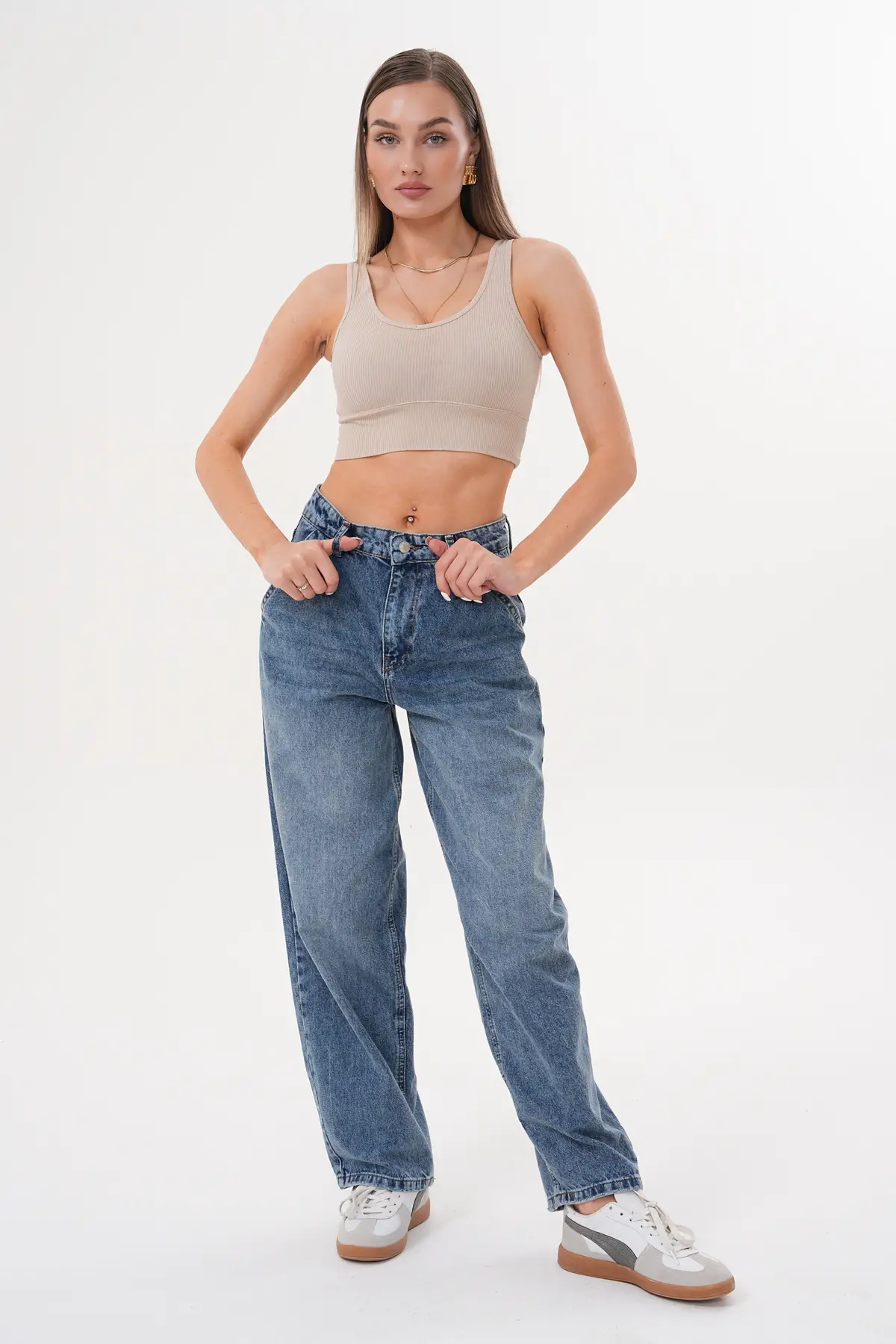 Kadın Skater Pantolon Tint Mavi 1915-106