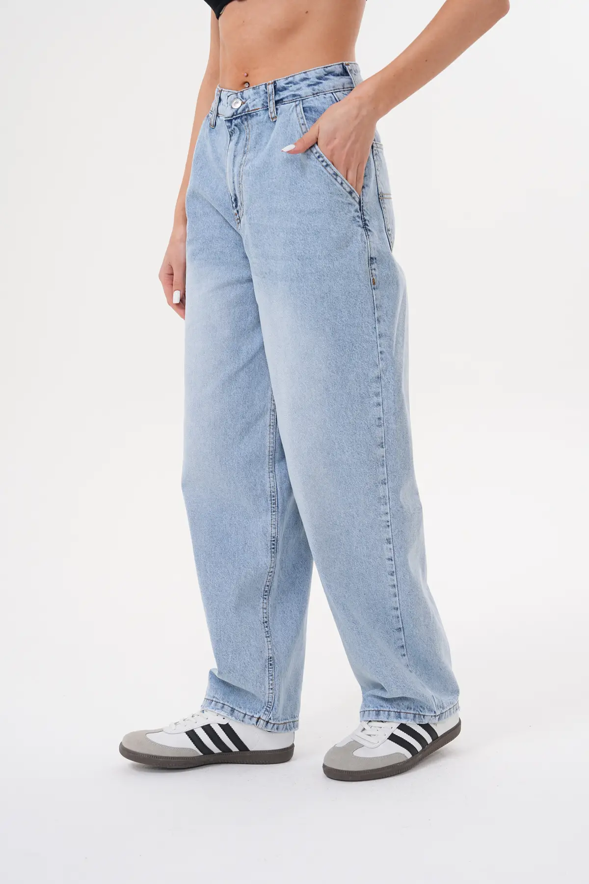 Kadın Skater Pantolon Buz Mavi 1915-107