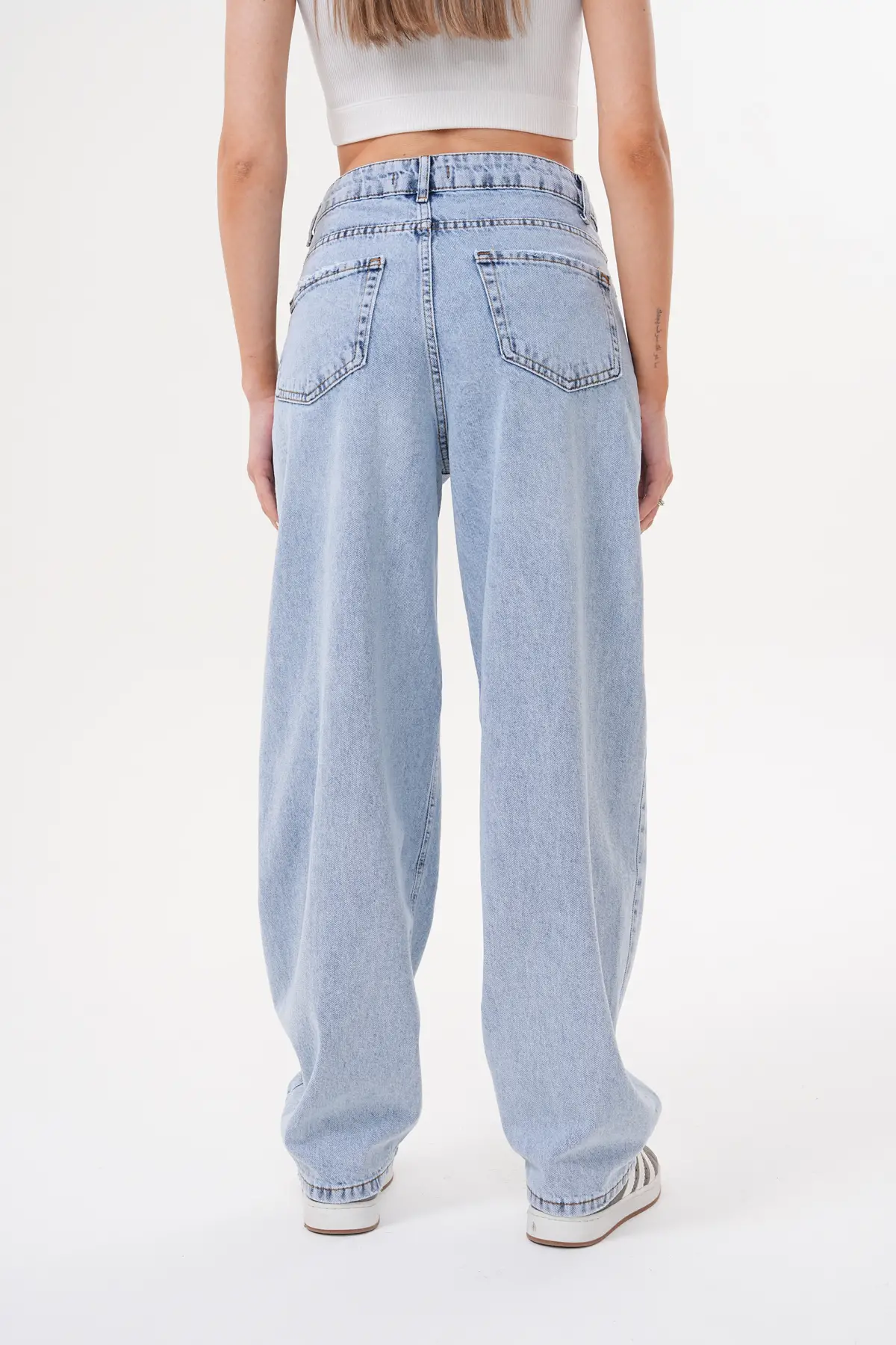 Kadın Baggy Pantolon Buz Mavi 1320-107