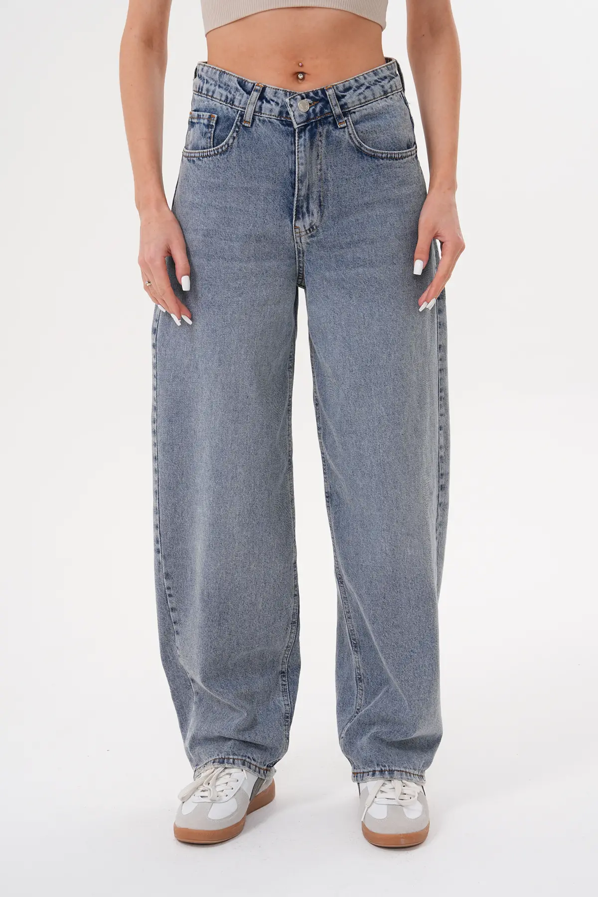 Kadın Baggy Pantolon Tint Mavi 1320-201