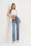 Tint Mavi - Kadın Wide Leg Pantolon Tint Mavi 1351-106