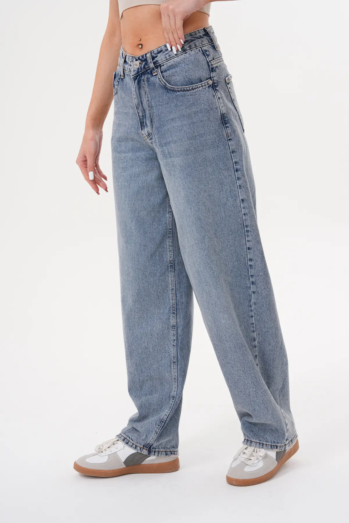 Kadın Baggy Pantolon Tint Mavi 1320-201