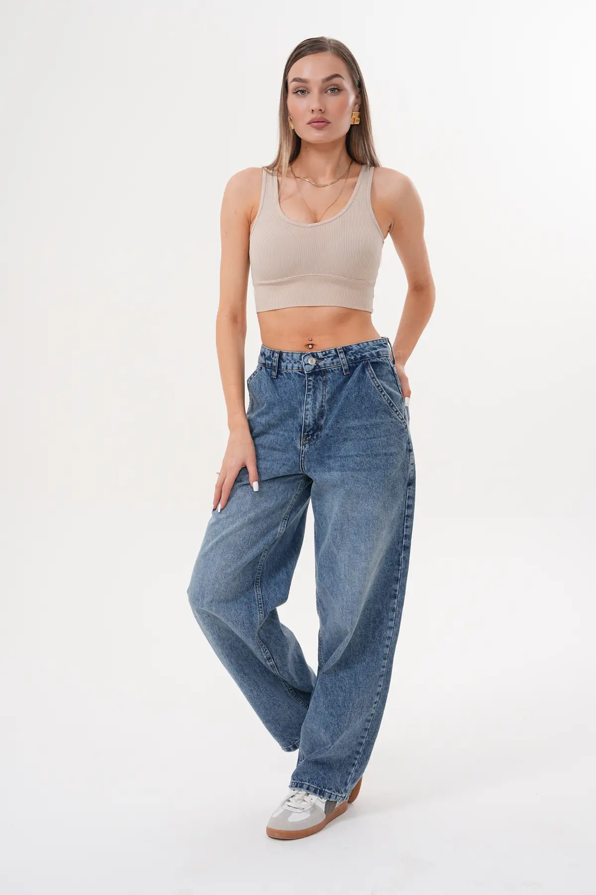 Kadın Skater Pantolon Tint Mavi 1915-106