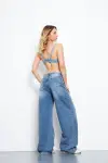 Kadın Wide Leg Pantolon Tint Mavi 1387-14