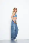 Kadın Wide Leg Pantolon Tint Mavi 1387-14