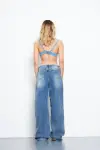 Kadın Wide Leg Pantolon Tint Mavi 1387-14