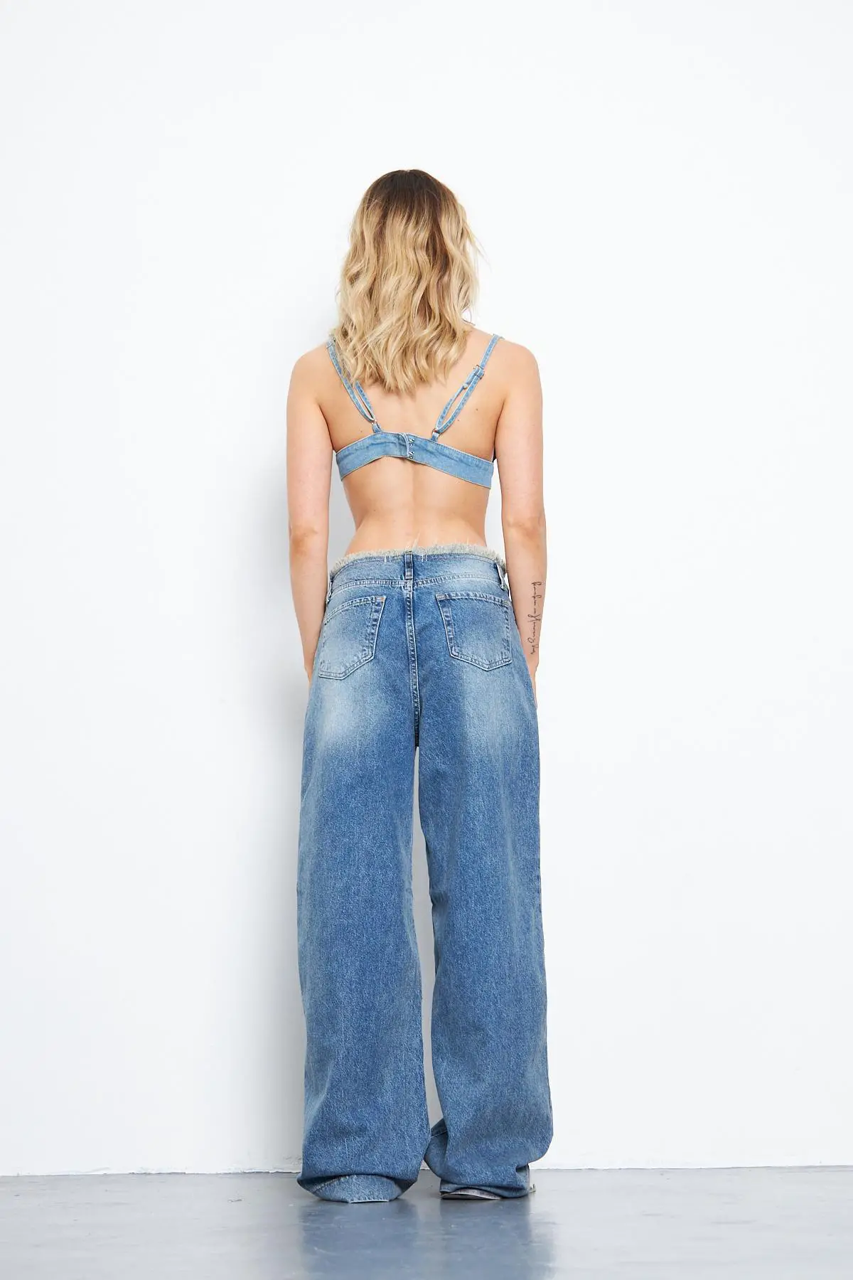 Kadın Wide Leg Pantolon Tint Mavi 1387-14