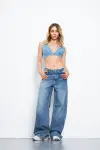 Kadın Wide Leg Pantolon Tint Mavi 1387-14