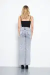 Kadın Wide Leg Pantolon Füme 355-60