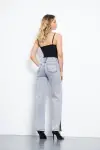 Kadın Wide Leg Pantolon Füme 355-60