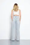 Kadın Wide Leg Pantolon Modelli Buz Mavi 1391-131